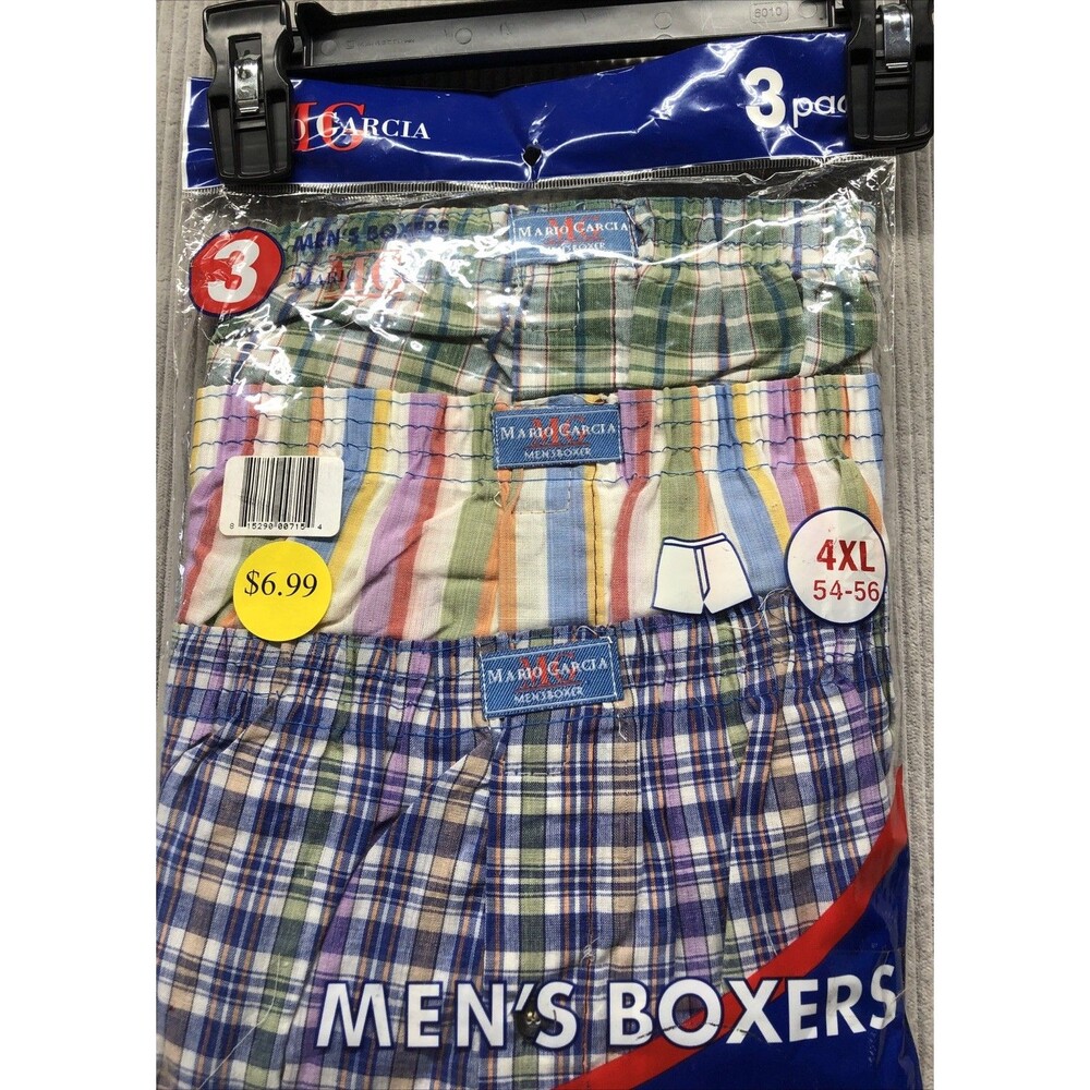Mario Garcia Mens Boxer Shorts 3 Pack 4XL 54-56 Underwear New Sealed